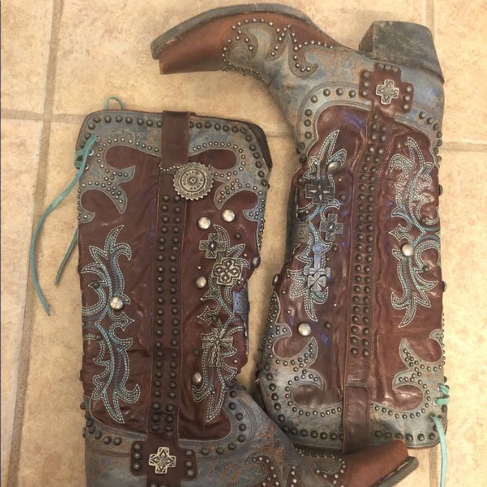 Double d ranch ammunition boots size 9